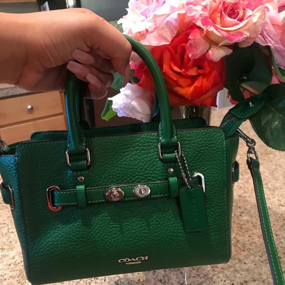 Green mini Coach Bag